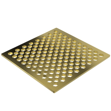Newport Brass 6" Square Shower Drain in Satin Brass (Pvd) 233-607-04